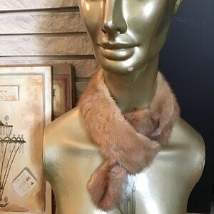 Vintage Fur 1960s Salvaged Fur Collar Blonde Mink for Sweater or Upcycle Fur Pie